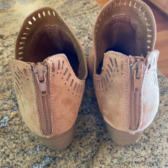 Camel suede feeling heel boots - Picture 3 of 4